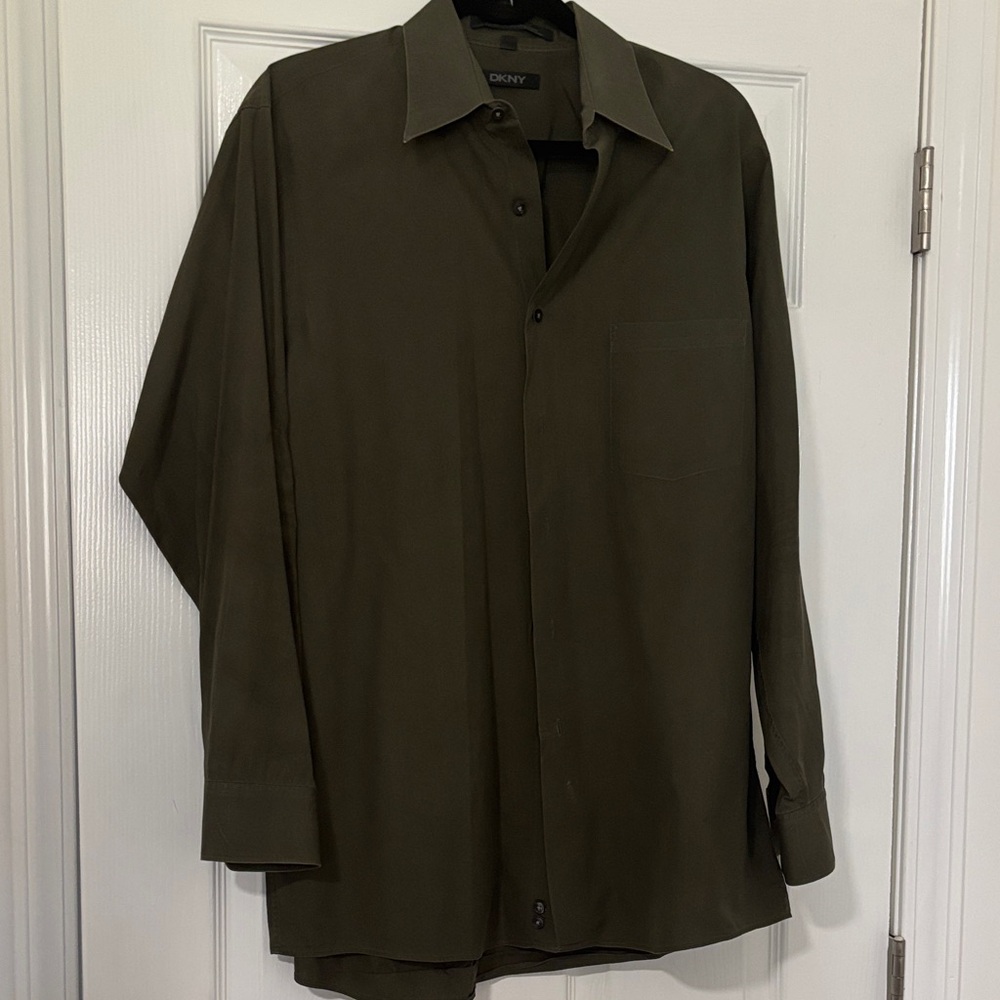 DKNY Dark Green Long Sleeve Shirt